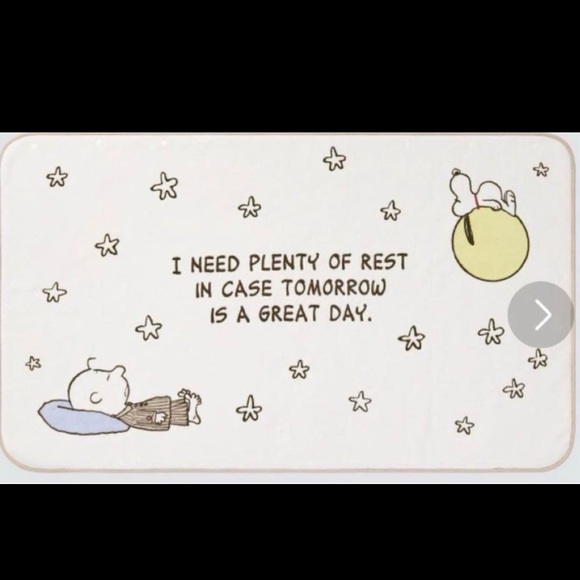 Uniqlo Peanuts Fleece Reversible Blanket - Cream and Brown - Picture 2 of 2